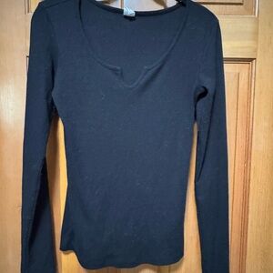 Melrose and Market Black Long Sleeve Blouse